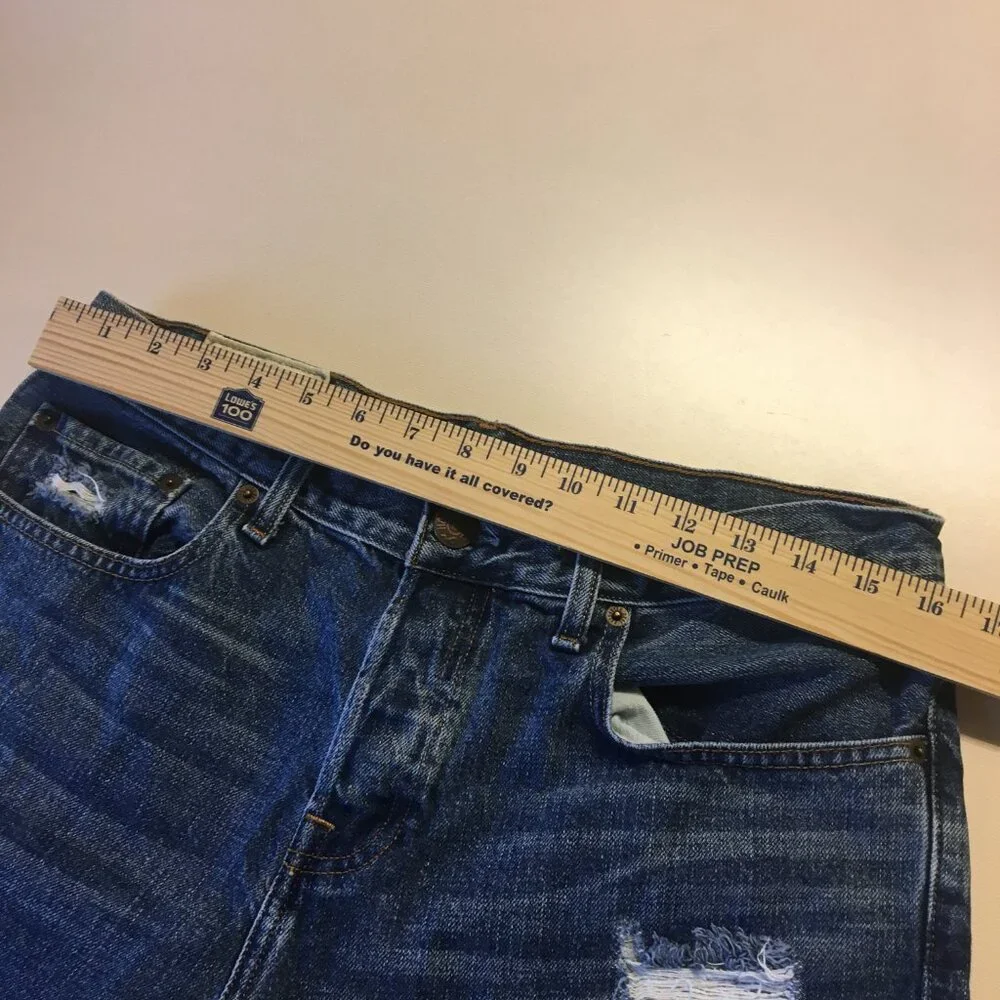 Hollister Jeans Mens Size 32 Button Fly Bootcut Distressed Grunge